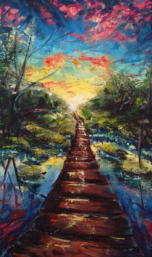 bridge - 30 x 50 cm (sold)